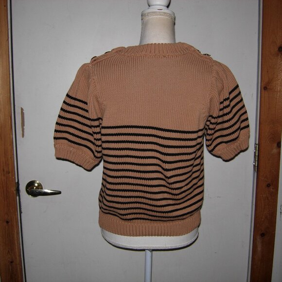 English Factory Striped Pullover Puffy Sleeve Sweater - Picture 6 of 9